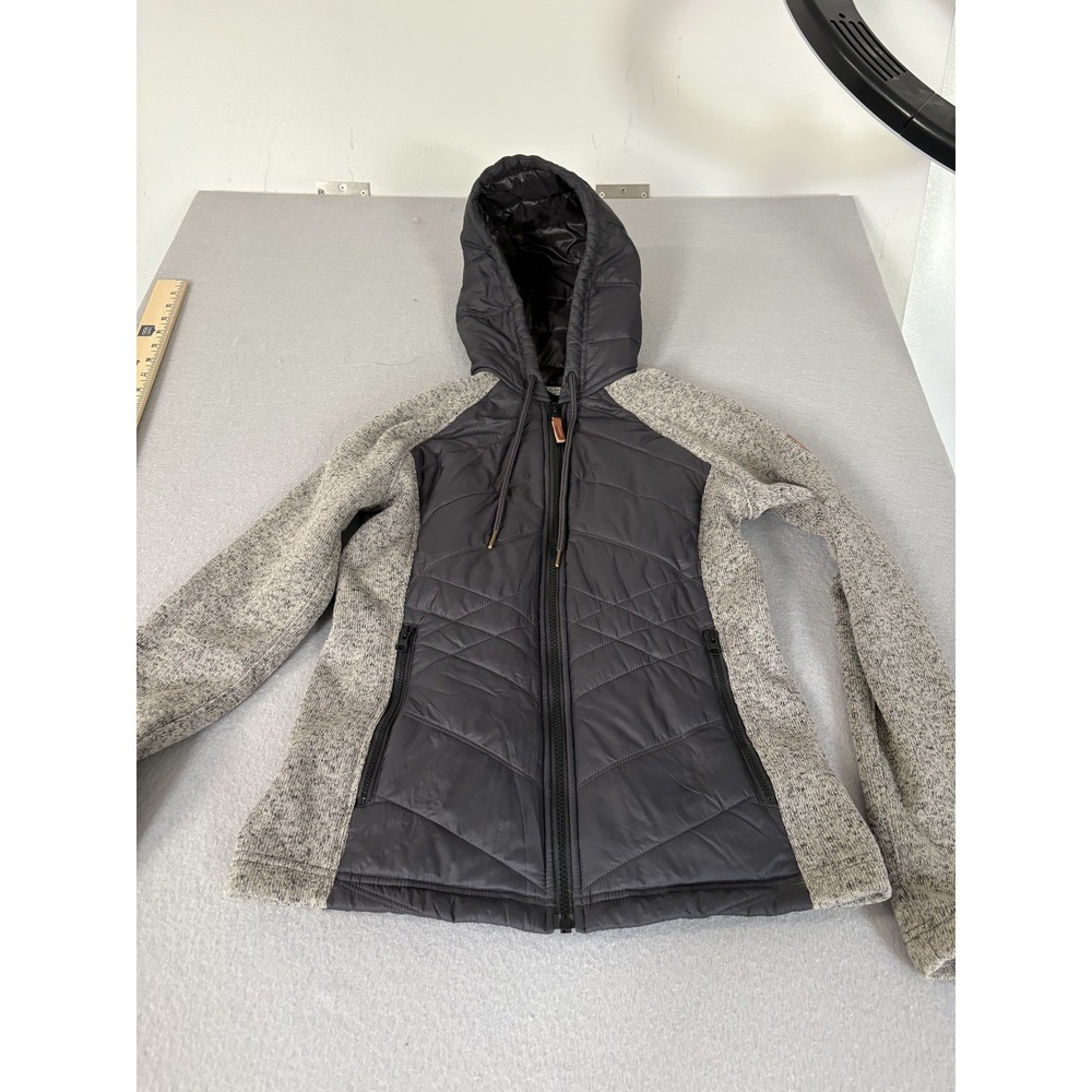Alpine Design Jacket Womens XS Hooded Full Zip Knit Fleece Hybrid Coat